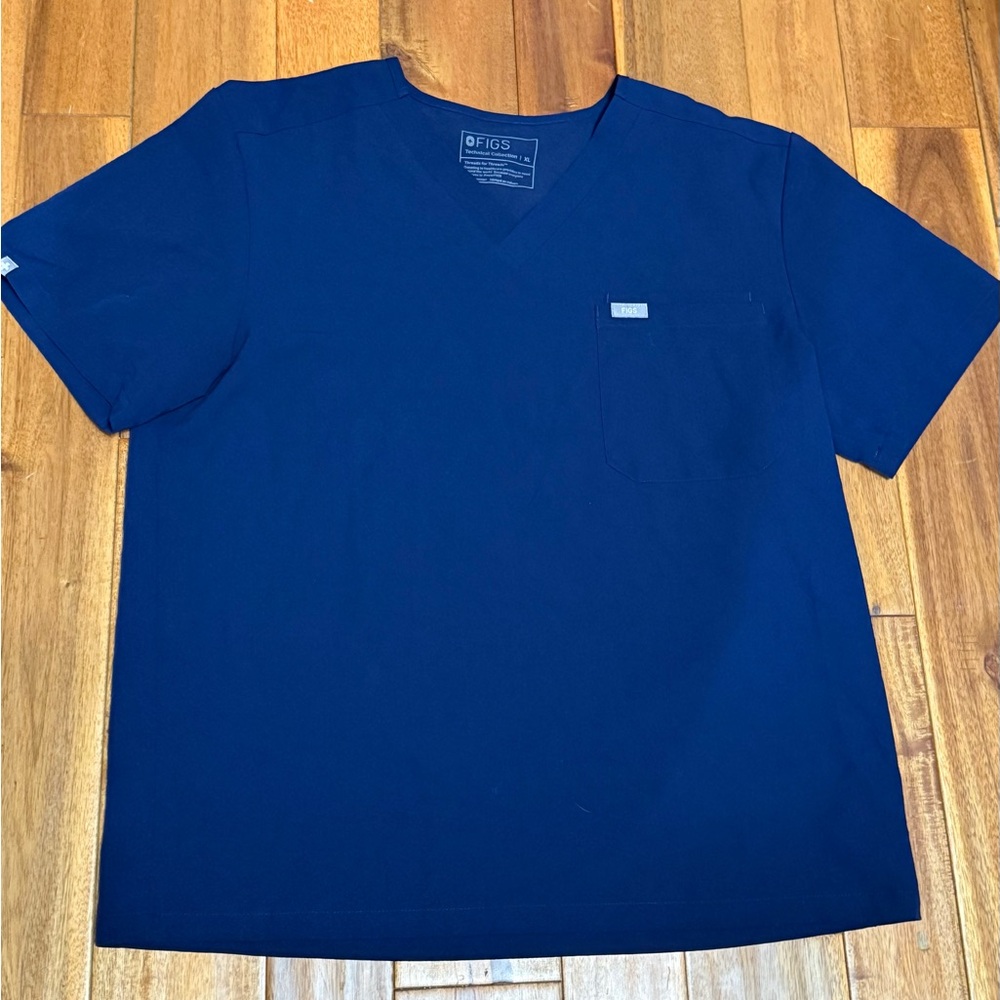 Figs V-Neck scrubs top Dark Blue